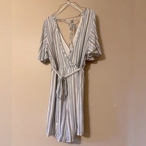 Francesca’s blue/white striped romper. Never worn